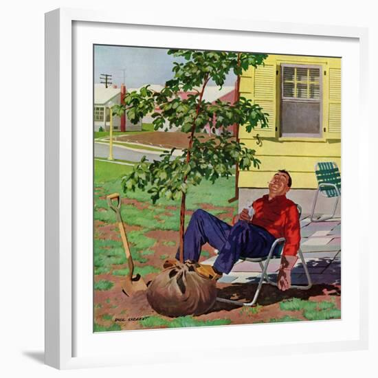 "Shade Tree", April 12, 1958-Richard Sargent-Framed Giclee Print