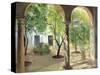 Shaded Courtyard, Vianna Palace, Cordoba-Timothy Easton-Stretched Canvas