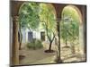 Shaded Courtyard, Vianna Palace, Cordoba-Timothy Easton-Mounted Giclee Print