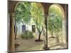 Shaded Courtyard, Vianna Palace, Cordoba-Timothy Easton-Mounted Giclee Print