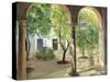 Shaded Courtyard, Vianna Palace, Cordoba-Timothy Easton-Stretched Canvas