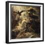 Shades of French Warriors Led into Odin's Palace by Victory, 1802-Anne-Louis Girodet de Roussy-Trioson-Framed Giclee Print