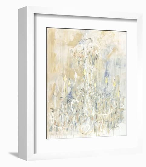 Shades of White Chandelier-Amy Dixon-Framed Art Print