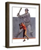 "Shadow Batter,"October 8, 1932-John E. Sheridan-Framed Giclee Print