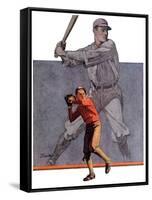 "Shadow Batter,"October 8, 1932-John E. Sheridan-Framed Stretched Canvas