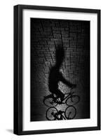 Shadow Bike...-Antonio Grambone-Framed Premium Photographic Print