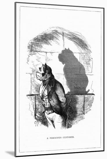 Shadow Drawing. C.H. Bennett, a Ferocious Customer-Charles H Bennett-Mounted Art Print