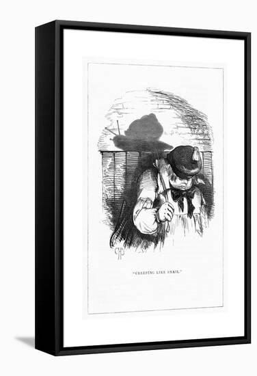 Shadow Drawing. C.H. Bennett, Snail-Charles H Bennett-Framed Stretched Canvas