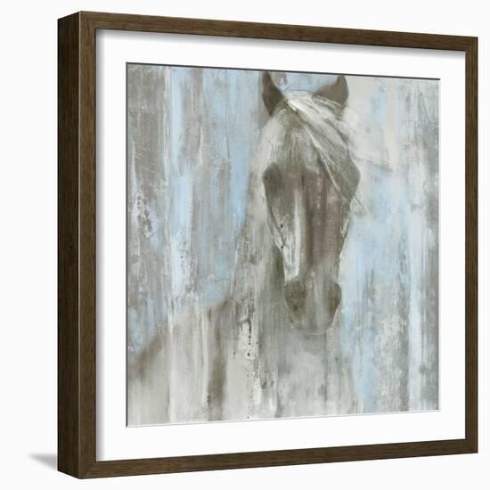 Shadow Light v.2 on Blue-Albena Hristova-Framed Art Print