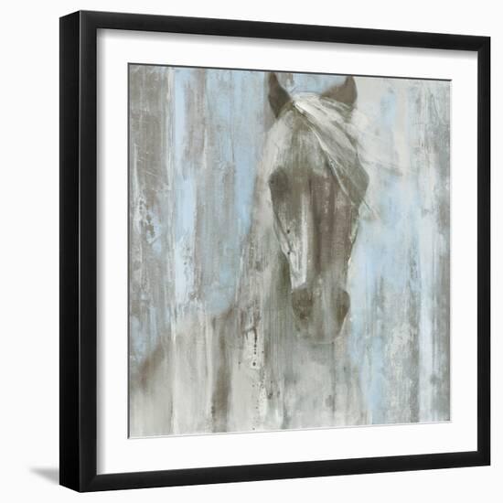 Shadow Light v.2 on Blue-Albena Hristova-Framed Art Print