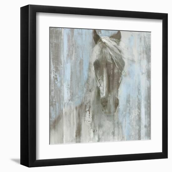 Shadow Light v.2 on Blue-Albena Hristova-Framed Art Print