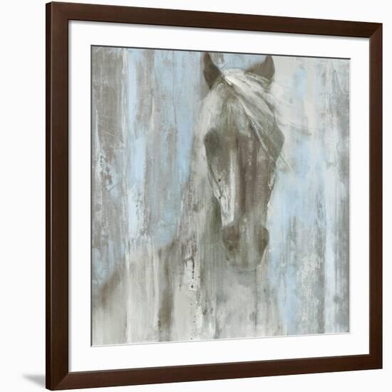 Shadow Light v.2 on Blue-Albena Hristova-Framed Art Print