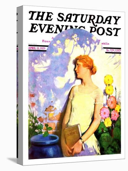 "Shadow Lover," Saturday Evening Post Cover, April 13, 1929-James C. McKell-Stretched Canvas