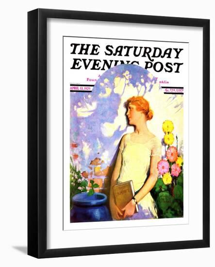 "Shadow Lover," Saturday Evening Post Cover, April 13, 1929-James C. McKell-Framed Giclee Print