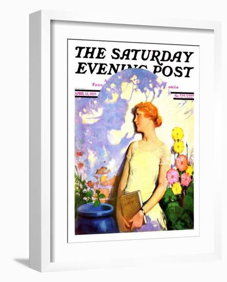 "Shadow Lover," Saturday Evening Post Cover, April 13, 1929-James C. McKell-Framed Giclee Print