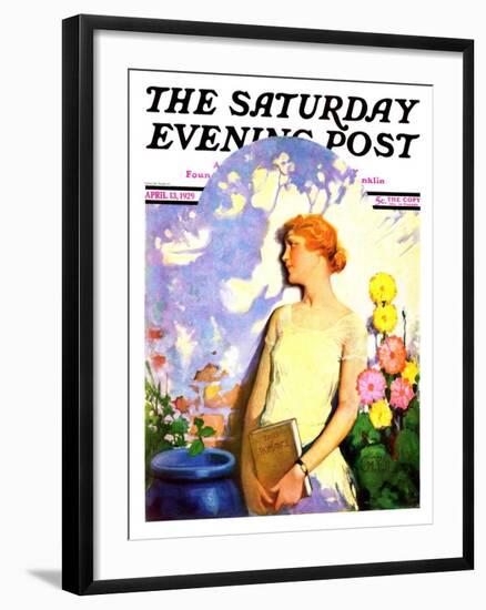 "Shadow Lover," Saturday Evening Post Cover, April 13, 1929-James C. McKell-Framed Giclee Print