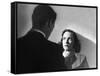 SHADOW OF A DOUBT, 1943 directed by ALFRED HITCHCOCK Joseph Cotten / Teresa Wright (b/w photo)-null-Framed Stretched Canvas