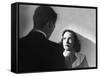 SHADOW OF A DOUBT, 1943 directed by ALFRED HITCHCOCK Joseph Cotten / Teresa Wright (b/w photo)-null-Framed Stretched Canvas