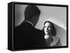 SHADOW OF A DOUBT, 1943 directed by ALFRED HITCHCOCK Joseph Cotten / Teresa Wright (b/w photo)-null-Framed Stretched Canvas