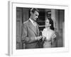 SHADOW OF A DOUBT, 1943 directed by ALFRED HITCHCOCK Joseph Cotten / Teresa Wright (b/w photo)-null-Framed Photo