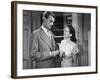 SHADOW OF A DOUBT, 1943 directed by ALFRED HITCHCOCK Joseph Cotten / Teresa Wright (b/w photo)-null-Framed Photo