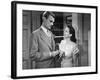 SHADOW OF A DOUBT, 1943 directed by ALFRED HITCHCOCK Joseph Cotten / Teresa Wright (b/w photo)-null-Framed Photo