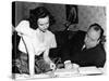 SHADOW OF A DOUBT, 1943 directed by ALFRED HITCHCOCK On the set,Alfred Hitchcock directs Teresa Wri-null-Stretched Canvas