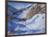 Shadow of a Fir Tree, And Skiers Tignes, 2014-Andrew Macara-Framed Giclee Print