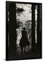 Shadow of Cowboy Sitting in Tree Line-null-Framed Photographic Print