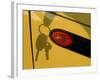 Shadow of Keys Against a Yellow Car-null-Framed Photographic Print