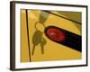 Shadow of Keys Against a Yellow Car-null-Framed Photographic Print