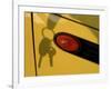 Shadow of Keys Against a Yellow Car-null-Framed Photographic Print