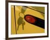 Shadow of Keys Against a Yellow Car-null-Framed Photographic Print