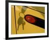 Shadow of Keys Against a Yellow Car-null-Framed Photographic Print