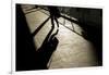 Shadow of Office Worker in Central District, Hong Kong, China-Paul Souders-Framed Photographic Print