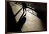 Shadow of Office Worker in Central District, Hong Kong, China-Paul Souders-Framed Photographic Print