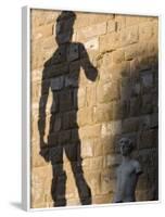 Shadow of Statue of David, Piazza Della Signoria, Florence, Tuscany, Italy, Europe-Martin Child-Framed Photographic Print