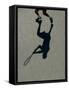 Shadow of Tennis Player in Action-null-Framed Stretched Canvas