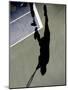 Shadow of Tennis Player in Action-null-Mounted Photographic Print