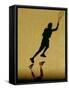 Shadow of Tennis Player Serving-null-Framed Stretched Canvas