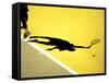 Shadow of Tennis Player Serving-null-Framed Stretched Canvas