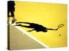 Shadow of Tennis Player Serving-null-Stretched Canvas