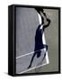 Shadow of Tennis Player Serving-null-Framed Stretched Canvas