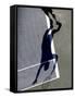 Shadow of Tennis Player Serving-null-Framed Stretched Canvas