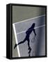 Shadow of Tennis Player Serving-null-Framed Stretched Canvas