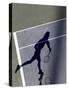 Shadow of Tennis Player Serving-null-Stretched Canvas