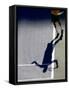 Shadow of Tennis Player Serving-null-Framed Stretched Canvas