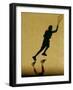 Shadow of Tennis Player Serving-null-Framed Photographic Print