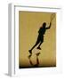 Shadow of Tennis Player Serving-null-Framed Photographic Print