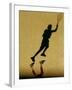 Shadow of Tennis Player Serving-null-Framed Photographic Print